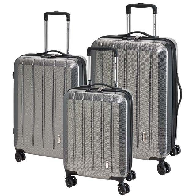 Trolley-Set LONDON 2.0 carbon silber 56-2210671