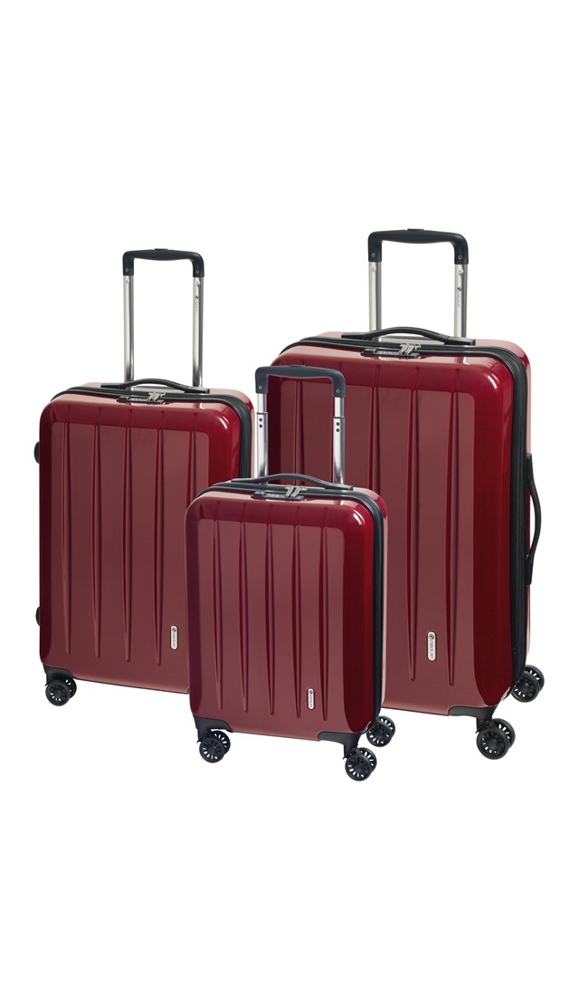 CHECK.IN - Trolley-Set LONDON 2.0 carbon red