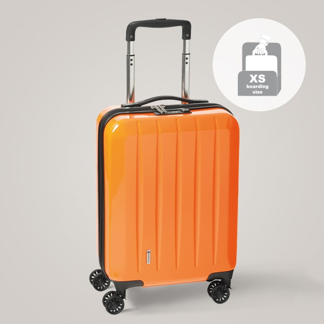 Orangener CHECK.IN Trolley in der Größe XS mit Symbol Icon 